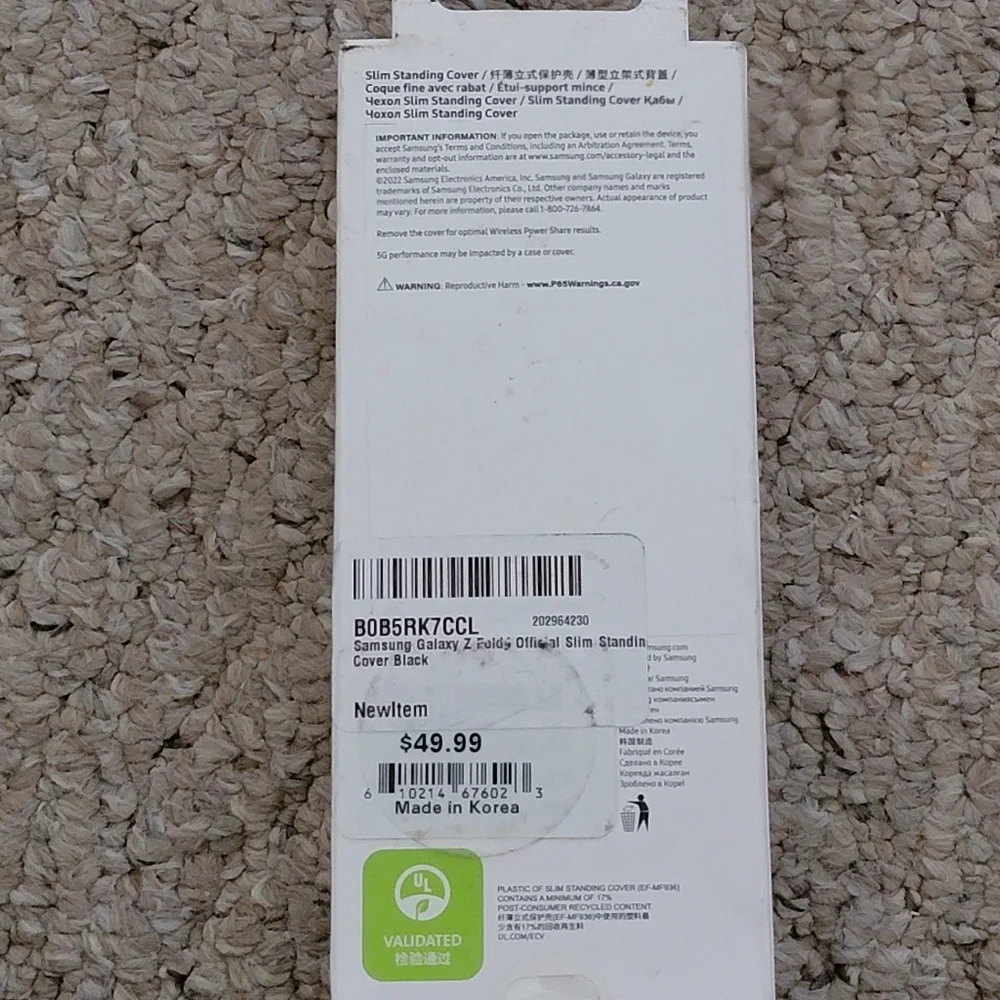 Samsung Galaxy Z Fold4 Slim Standing Black Cover NWT